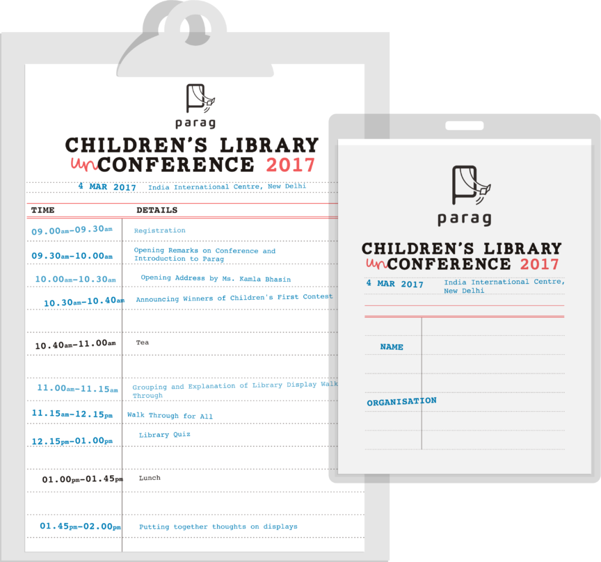 Parag Unconference Schedulenametag